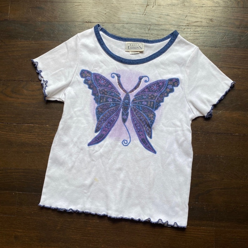 Y2k Basic Editions Butterfly Top